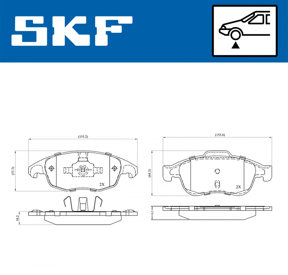 Set placute frana fata SKF VKBP80005 [1]