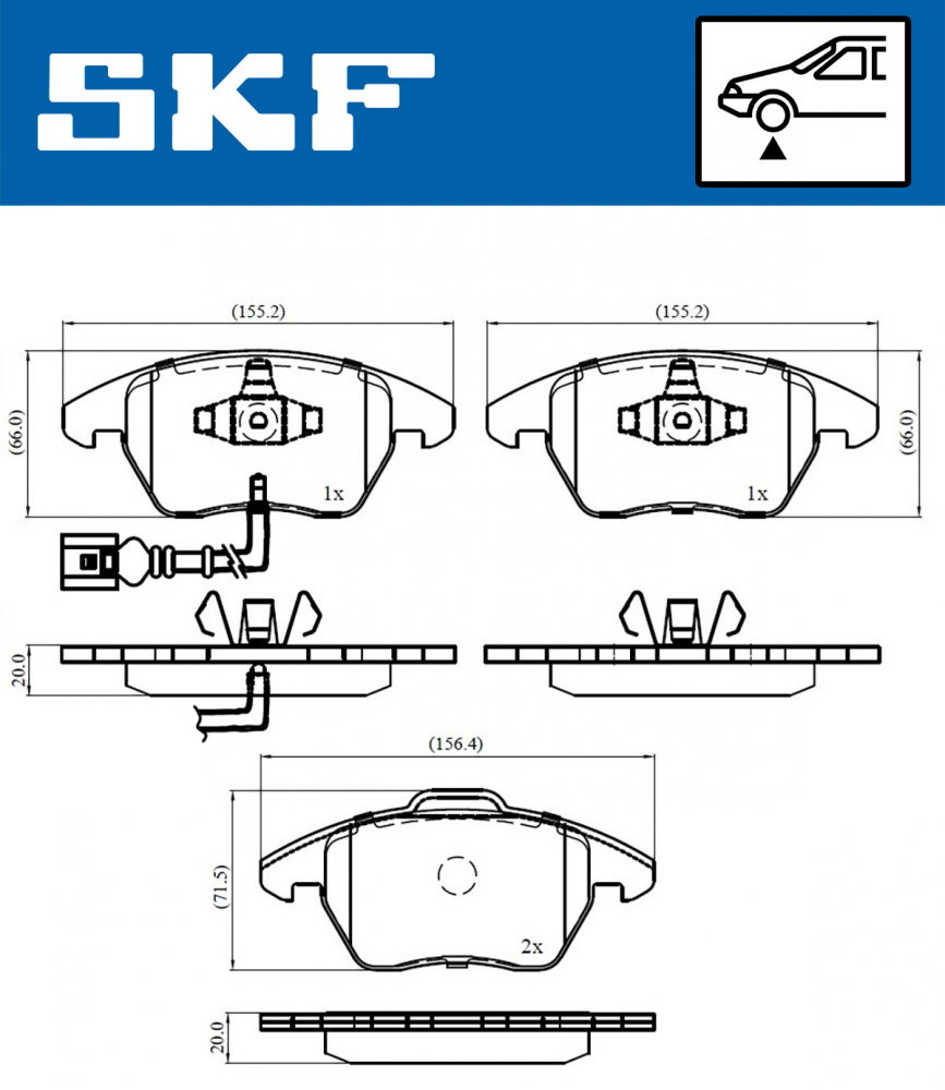 Set placute frana fata SKF VKBP80007E [5]