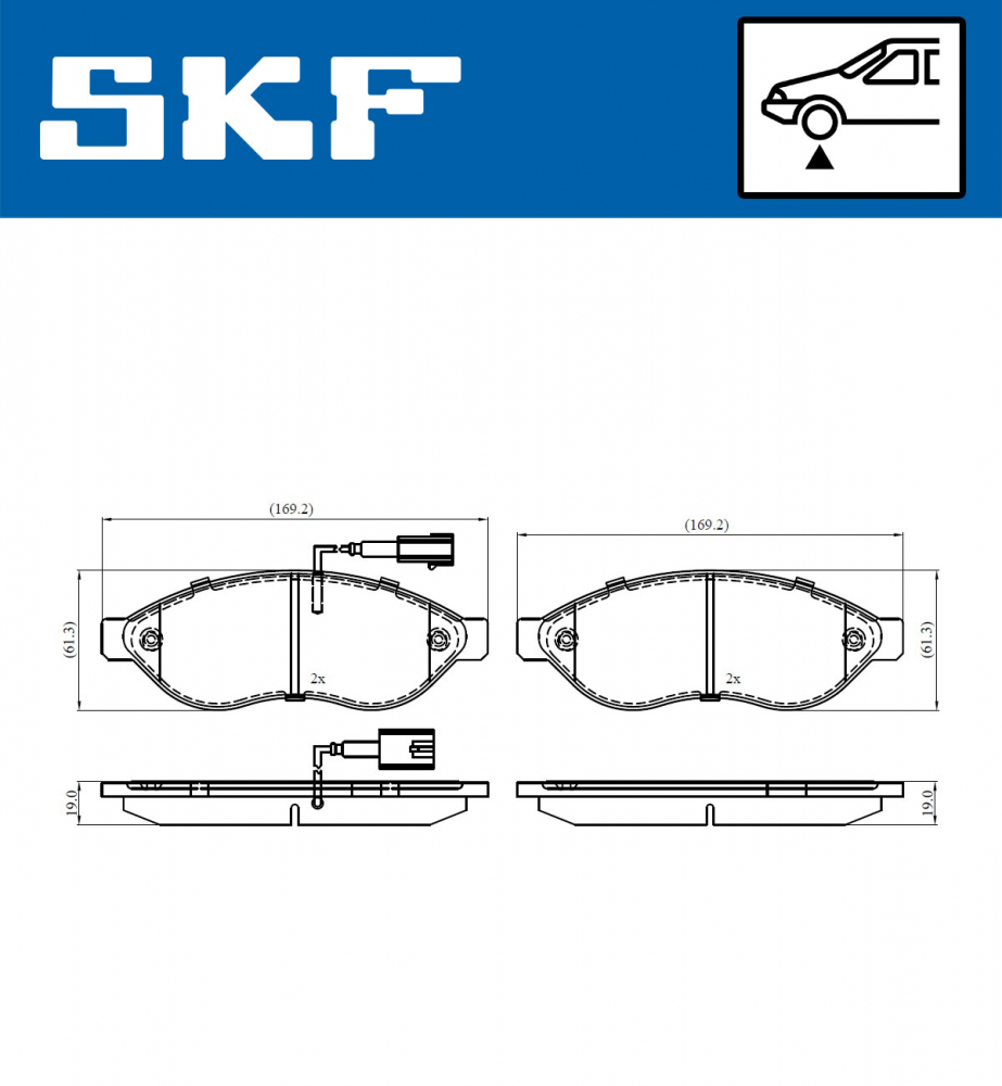 Set placute frana fata SKF VKBP80009E [4]