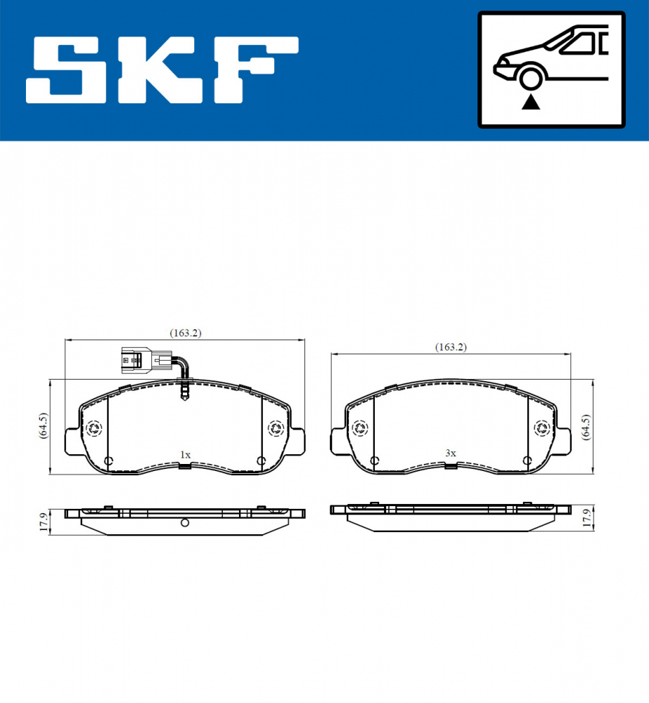 Set placute frana fata SKF VKBP80011E [8]