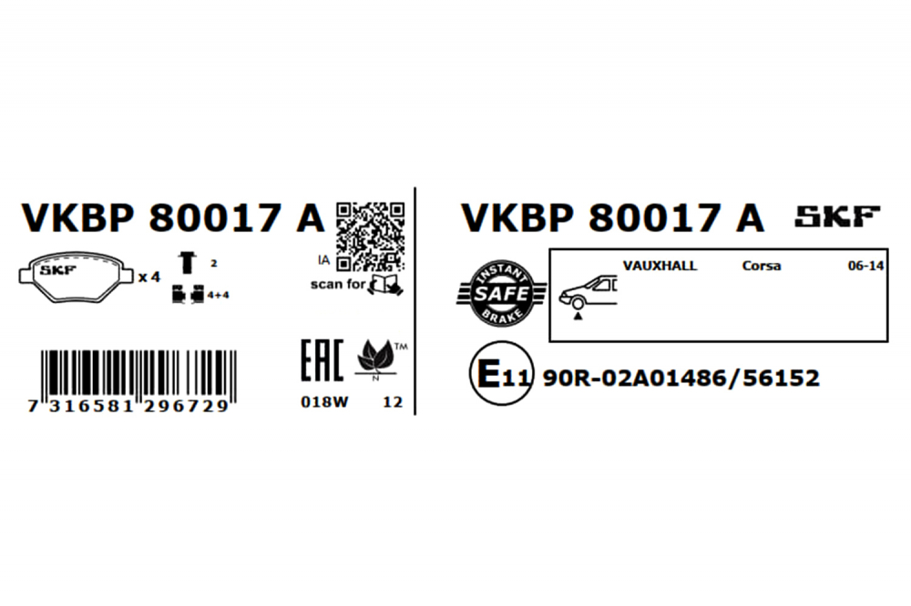 Set placute frana fata SKF VKBP80017A [2]
