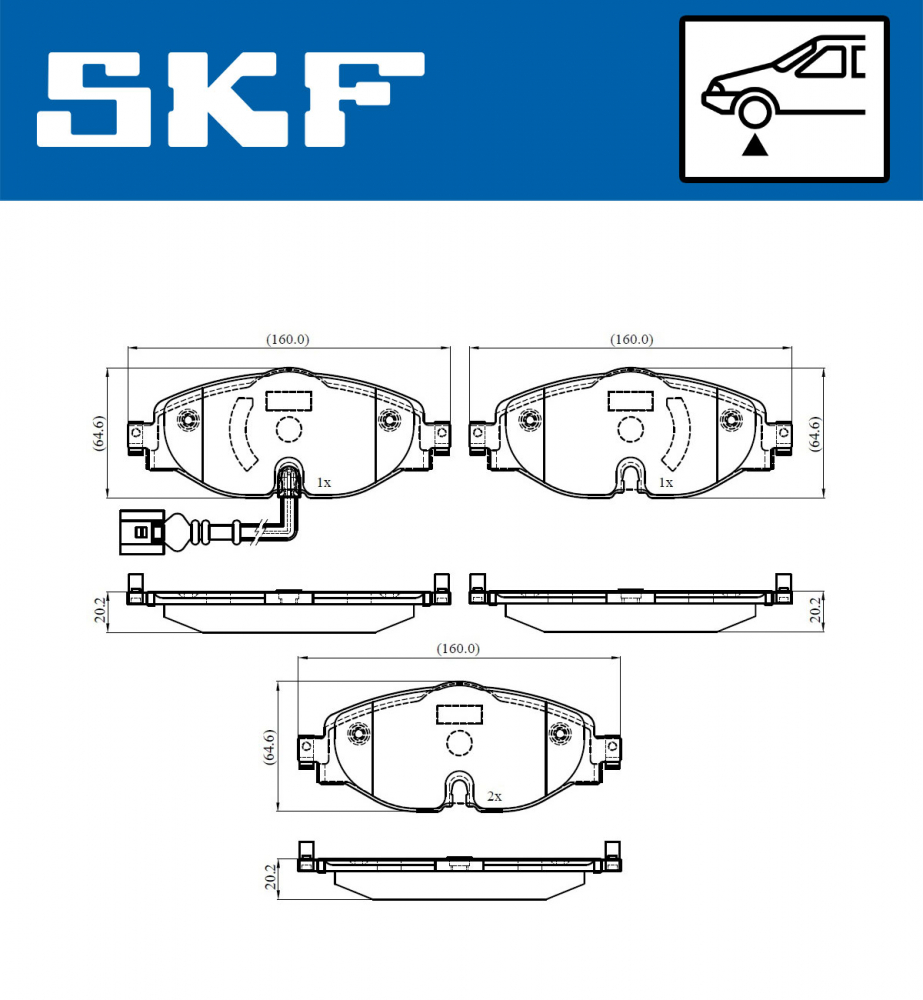 Set placute frana fata SKF VKBP80018E [3]