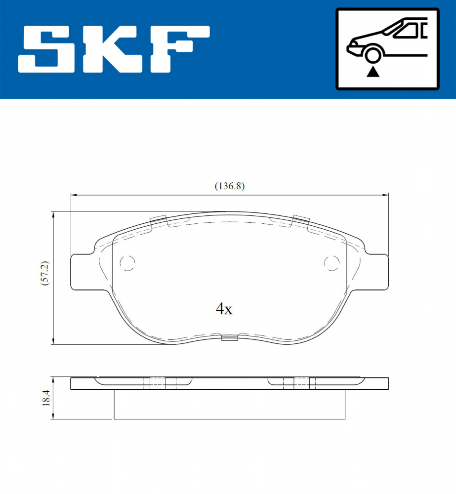Set placute frana fata SKF VKBP80022 [3]