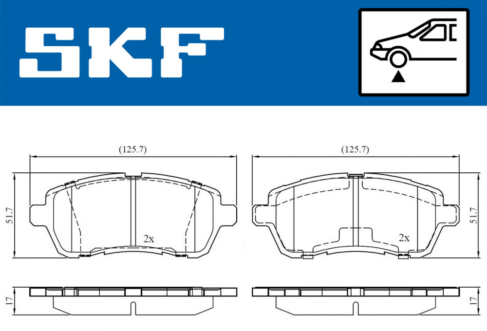 Set placute frana fata SKF VKBP80031 [2]