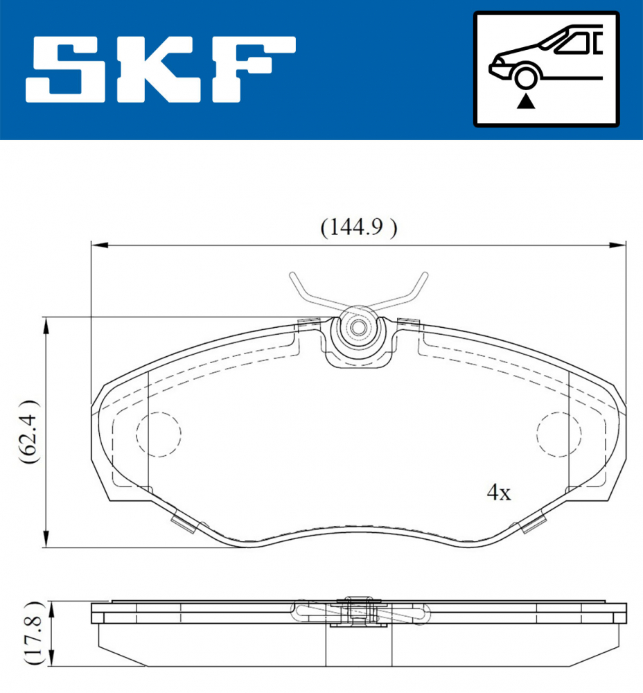 Set placute frana fata SKF VKBP80034 [2]