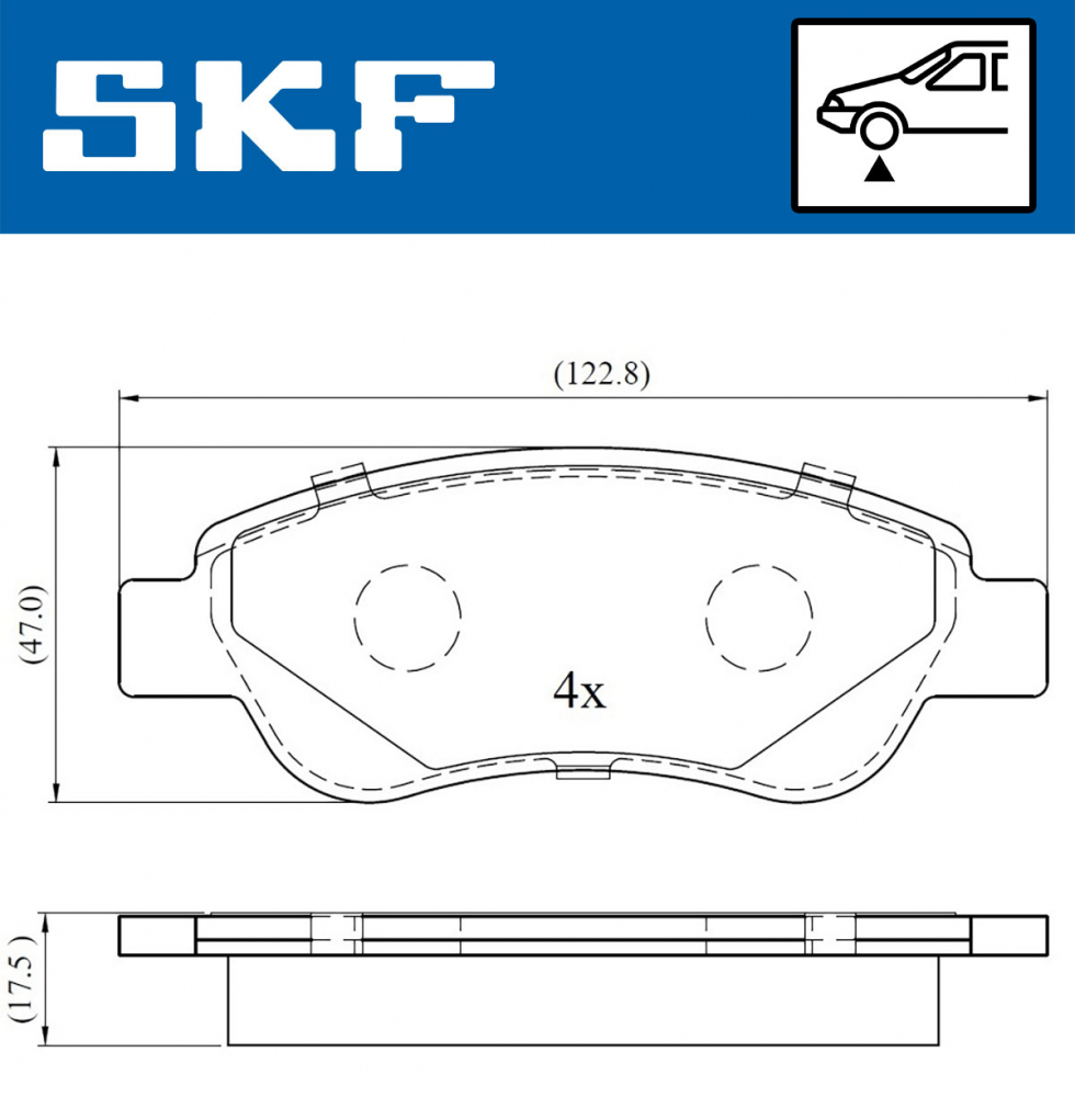 Set placute frana fata SKF VKBP80037 [1]