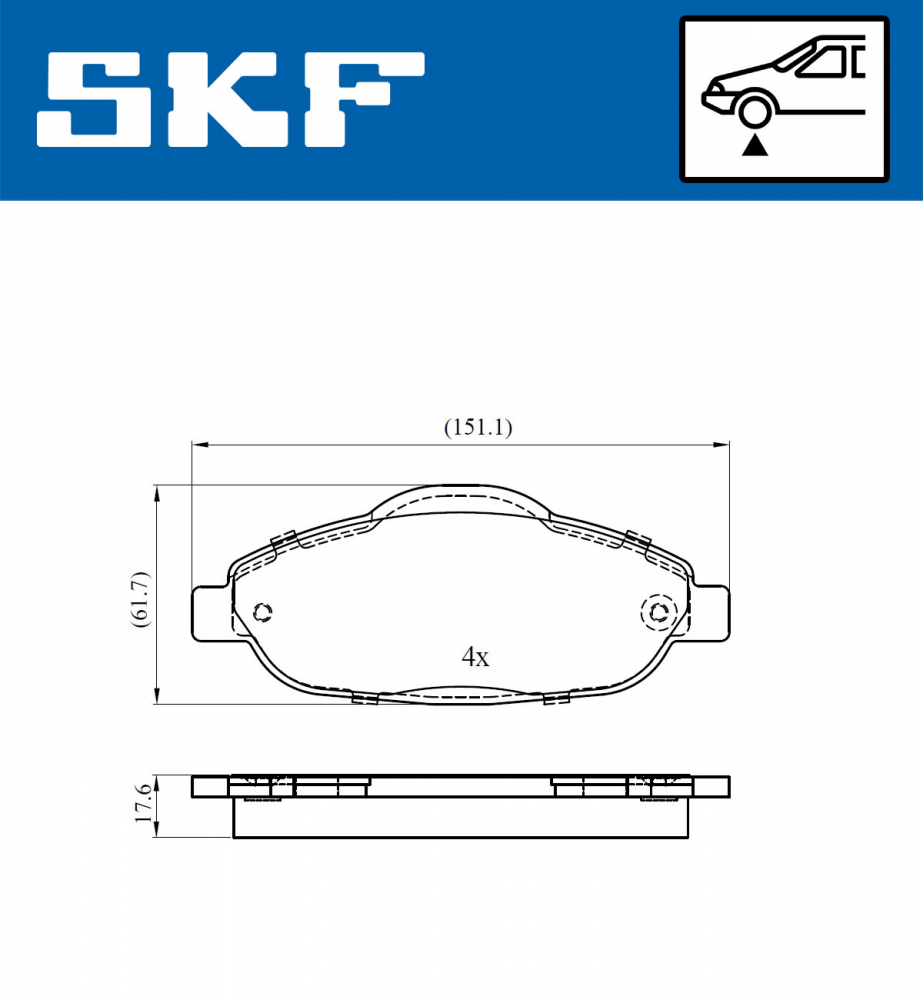 Set placute frana fata SKF VKBP80038 [2]