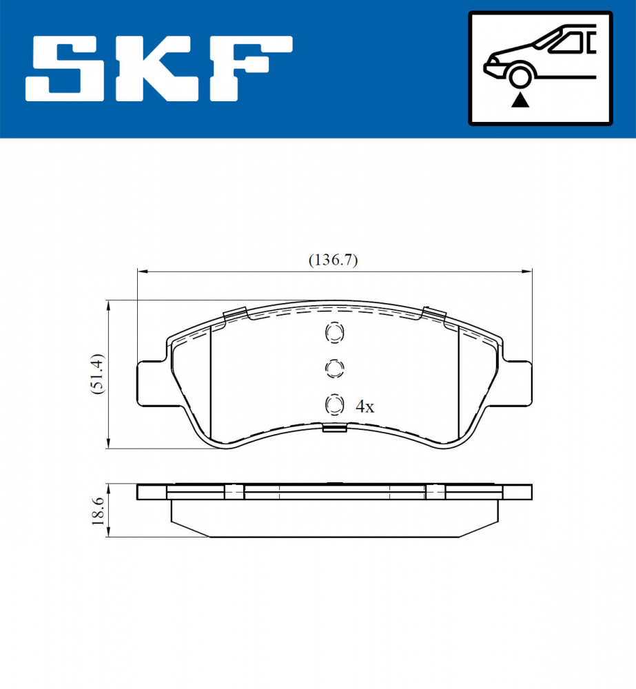 Set placute frana fata SKF VKBP80040 [2]
