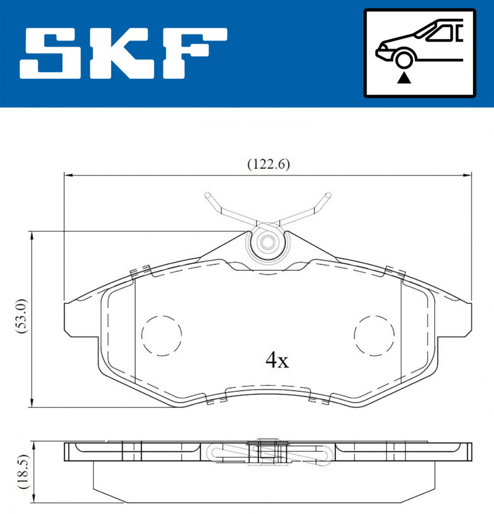 Set placute frana fata SKF VKBP80041 [1]