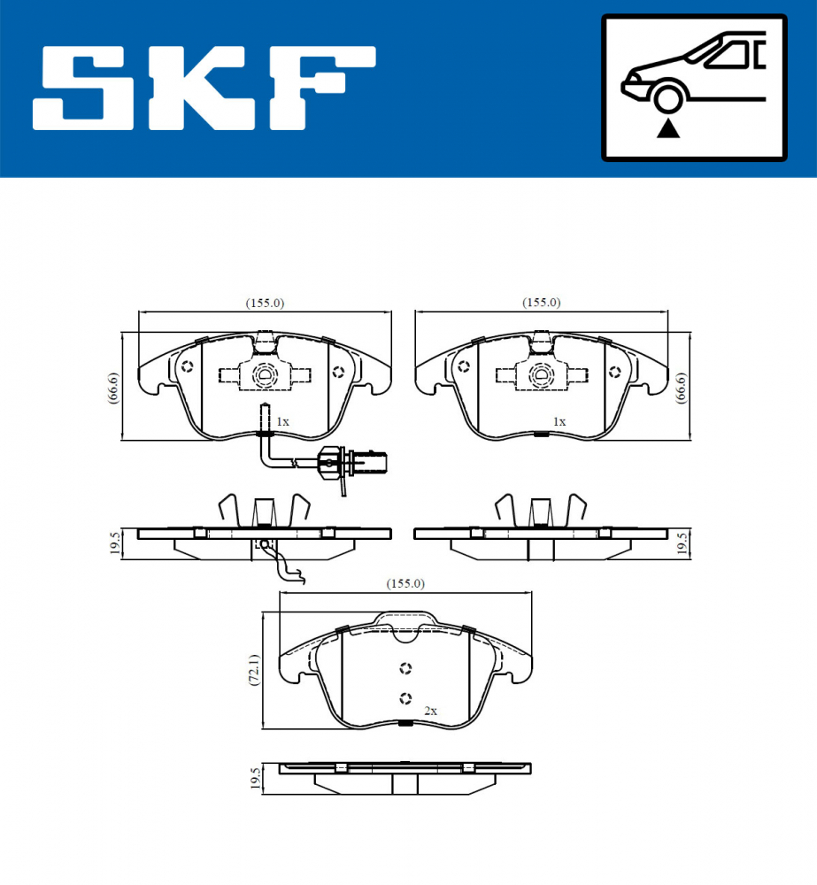 Set placute frana fata SKF VKBP80046E [5]