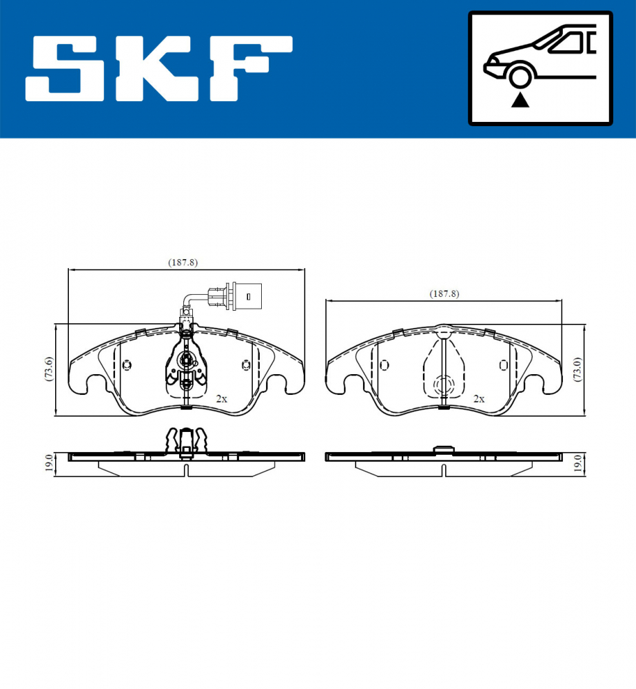 Set placute frana fata SKF VKBP80053E [2]