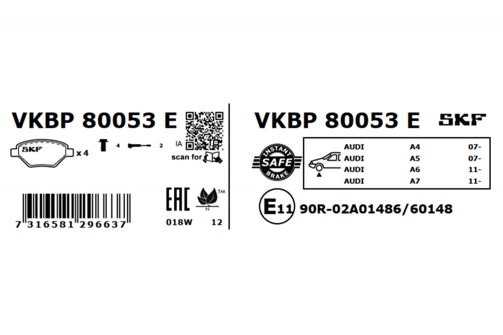 Set placute frana fata SKF VKBP80053E [1]