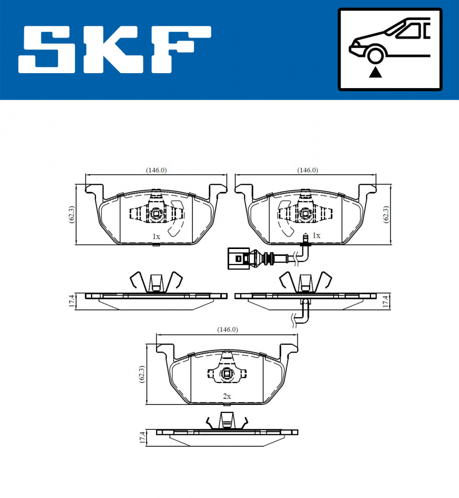 Set placute frana fata SKF VKBP80055E [6]