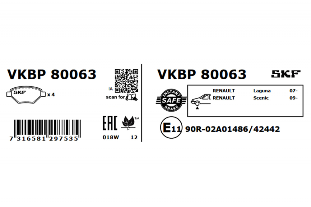 Set placute frana fata SKF VKBP80063 [3]