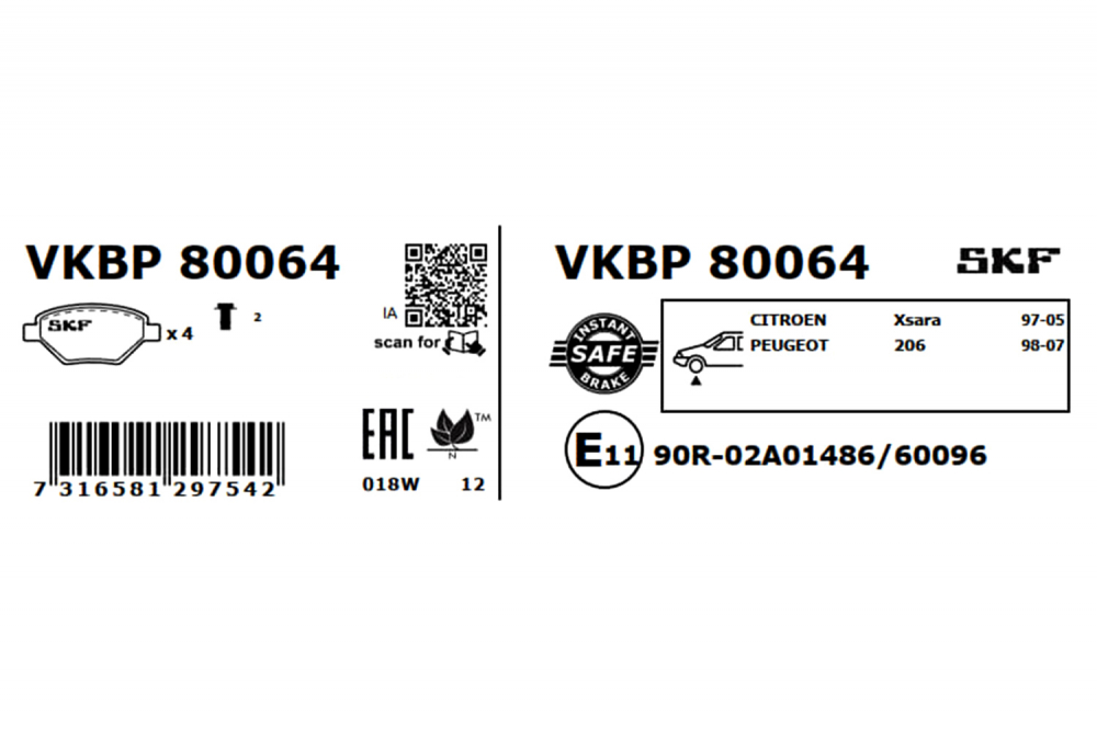 Set placute frana fata SKF VKBP80064 [5]