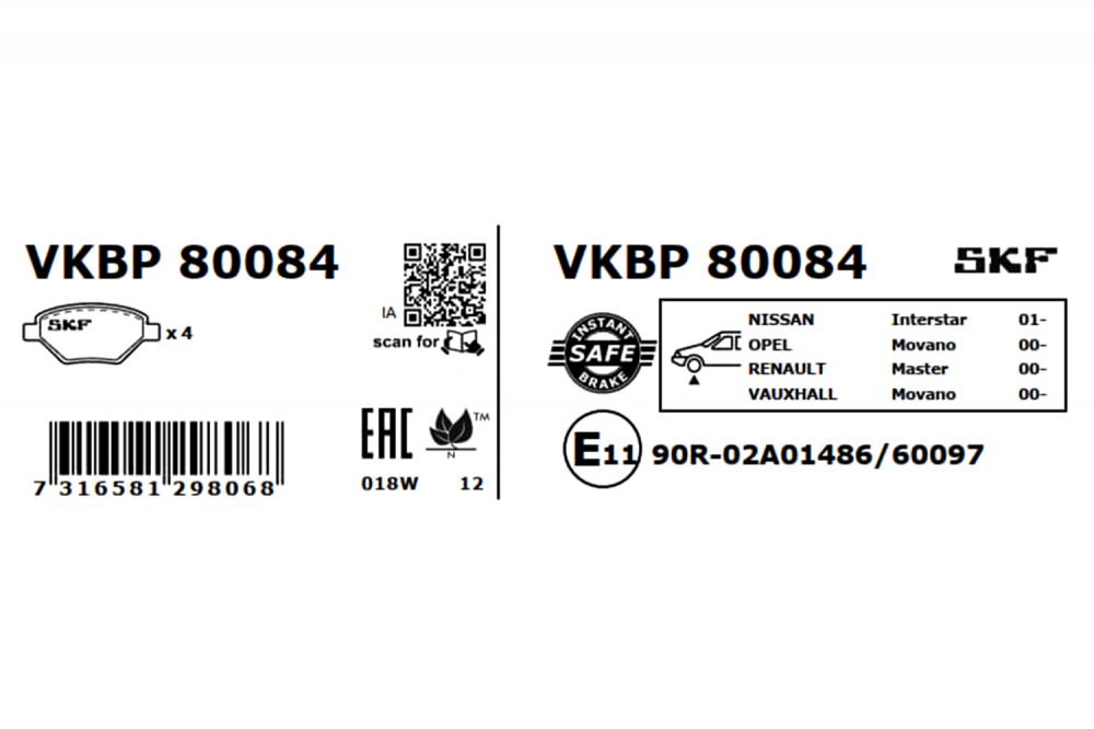 Set placute frana fata SKF VKBP80084 [3]
