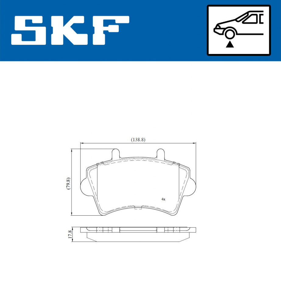 Set placute frana fata SKF VKBP80084 [2]