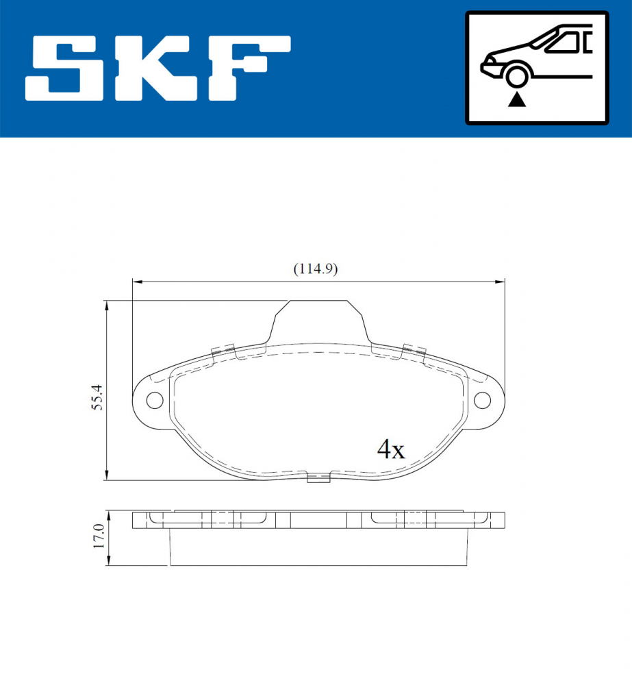 Set placute frana fata SKF VKBP80087E [1]