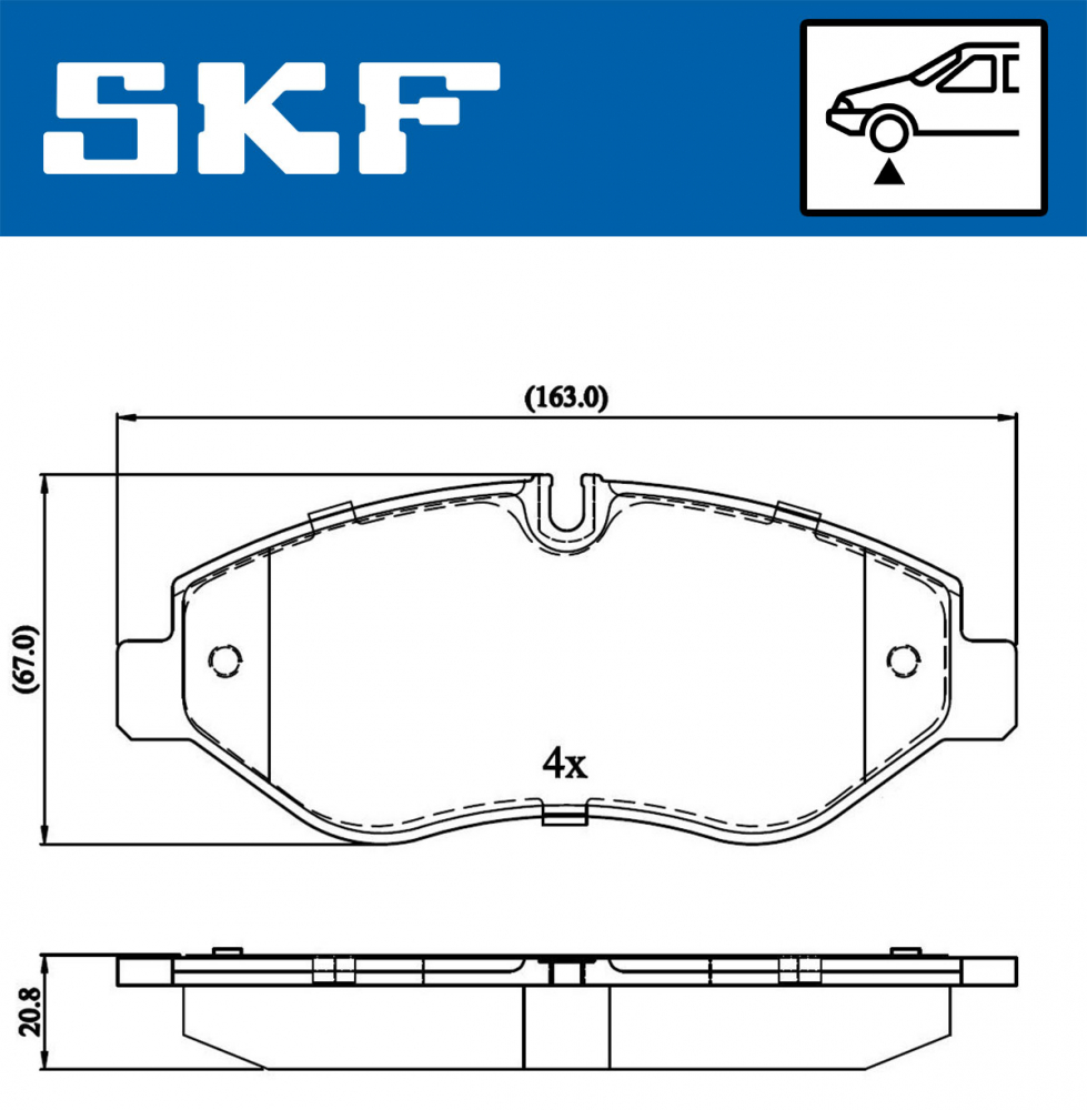 Set placute frana fata SKF VKBP80089 [3]