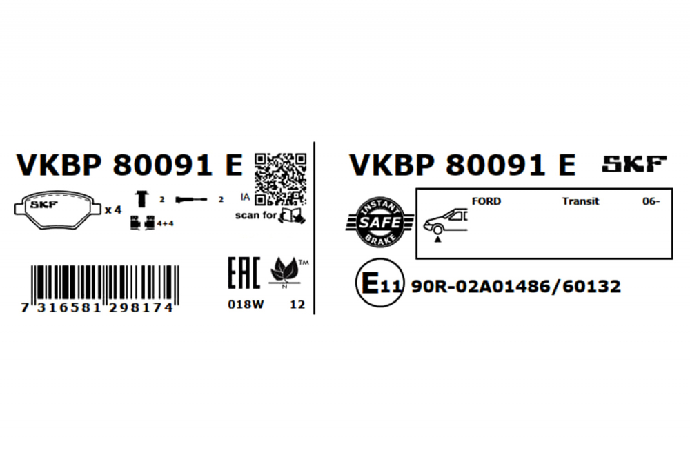 Set placute frana fata SKF VKBP80091E [3]