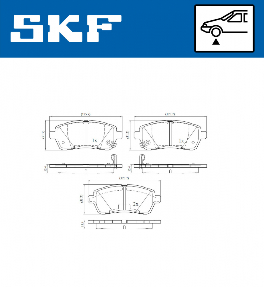 Set placute frana fata SKF VKBP80096A [1]
