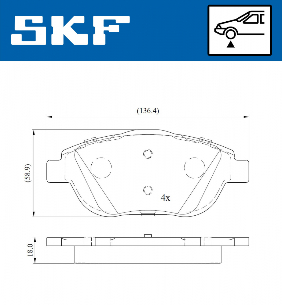 Set placute frana fata SKF VKBP80098 [3]