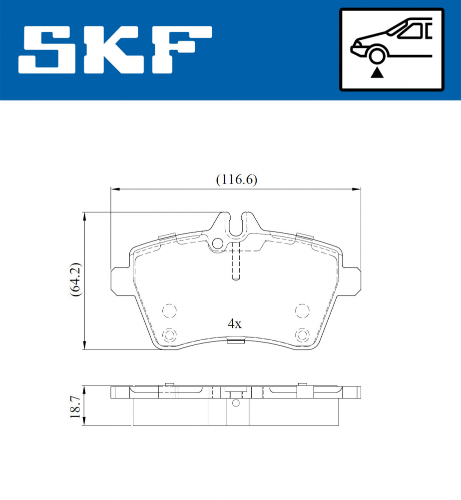 Set placute frana fata SKF VKBP80105 [3]