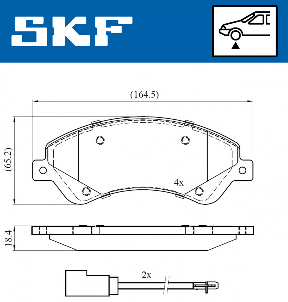 Set placute frana fata SKF VKBP80110E [3]