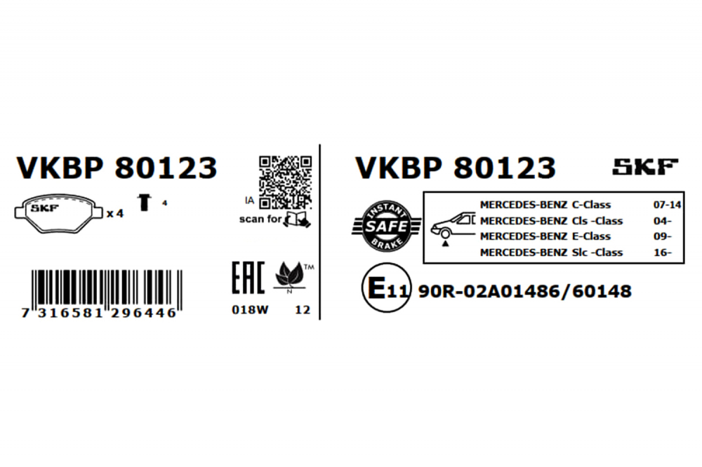Set placute frana fata SKF VKBP80123 [3]