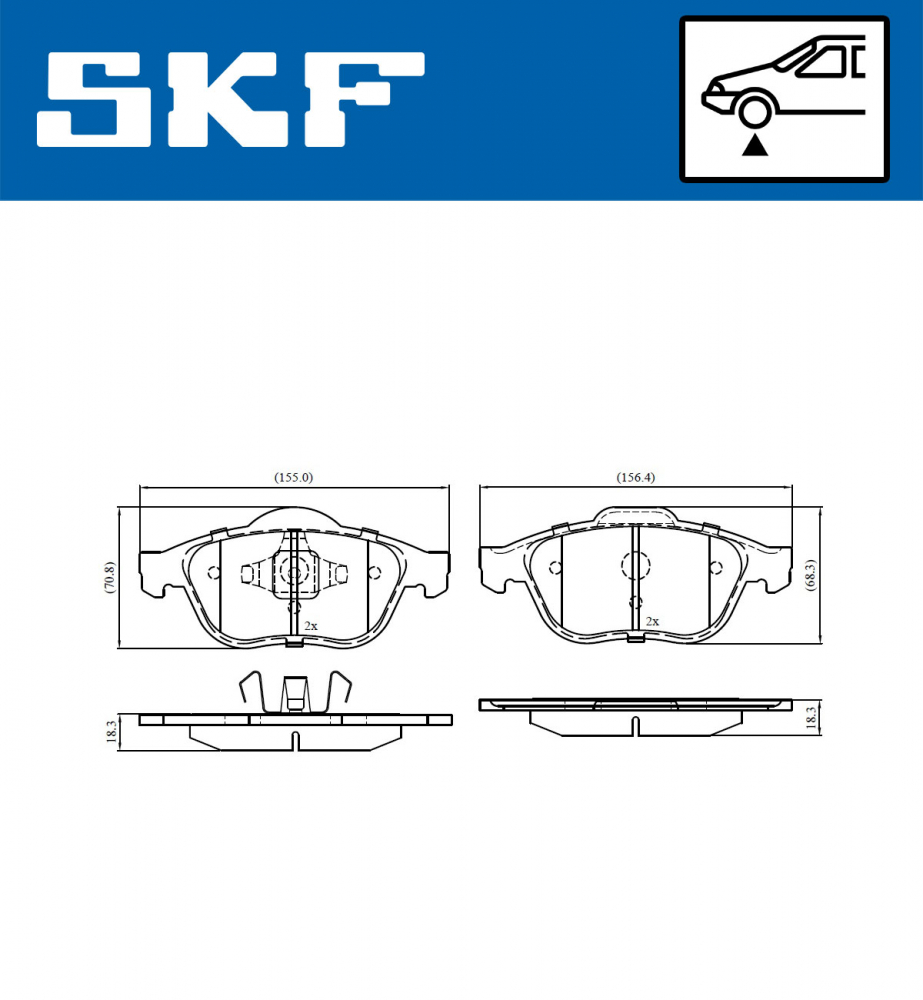 Set placute frana fata SKF VKBP80133 [2]