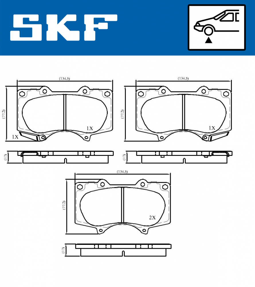 Set placute frana fata SKF VKBP80135A [3]