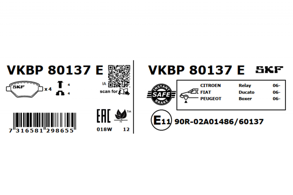 Set placute frana fata SKF VKBP80137E [1]