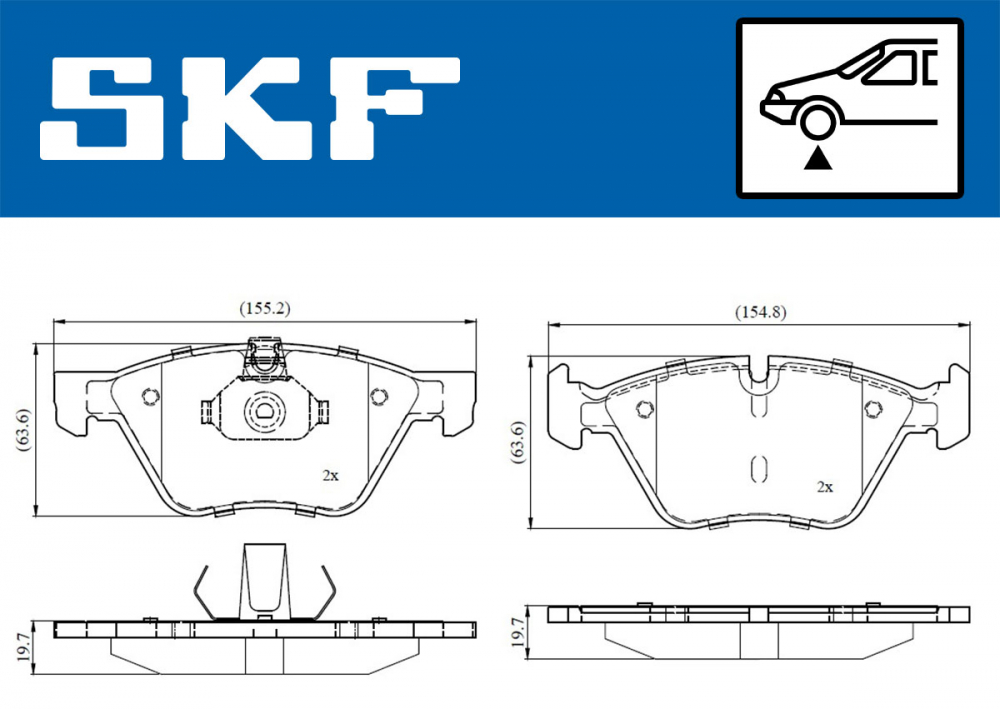 Set placute frana fata SKF VKBP80141 [2]