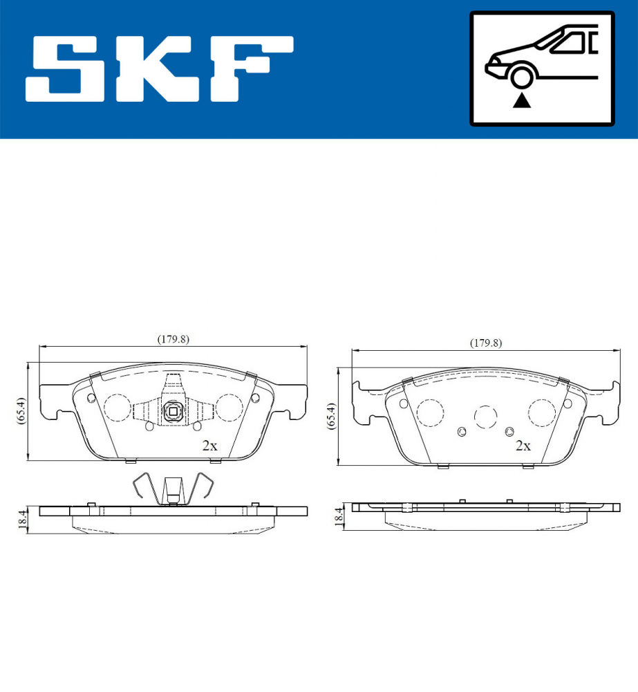Set placute frana fata SKF VKBP80151 [6]
