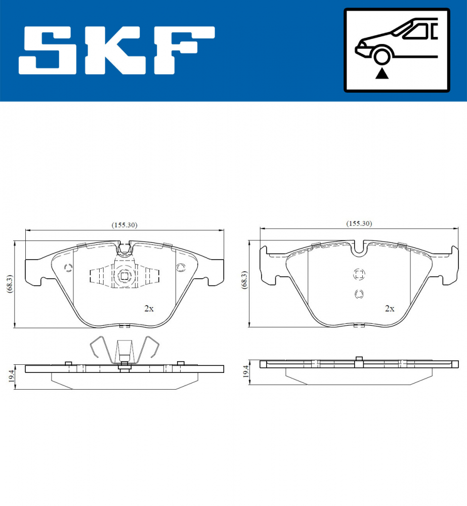 Set placute frana fata SKF VKBP80159 [2]