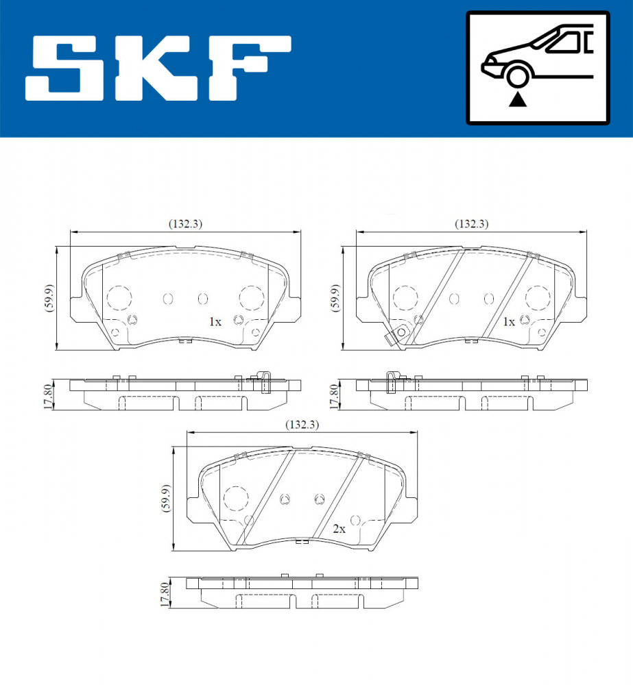 Set placute frana fata SKF VKBP80161A [6]