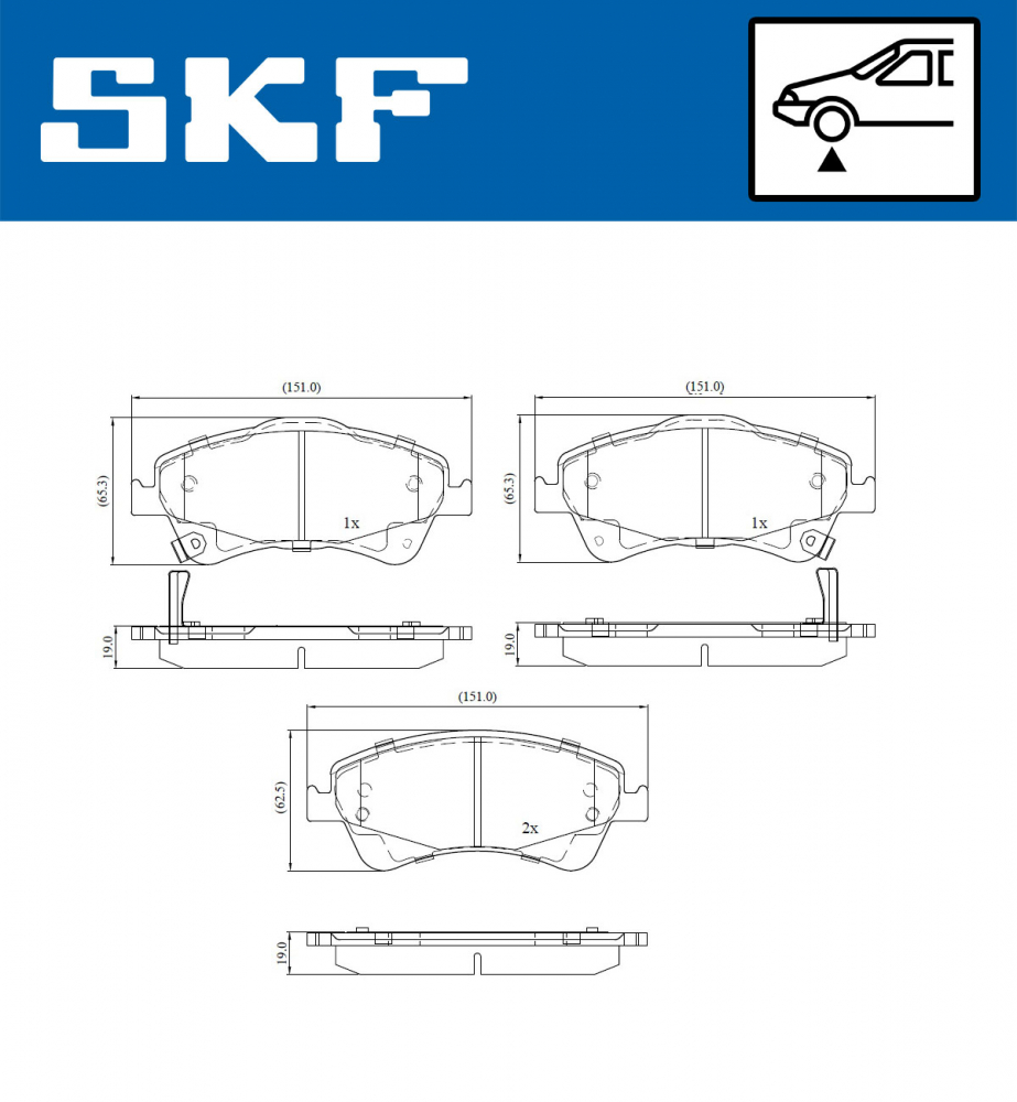 Set placute frana fata SKF VKBP80167A [3]