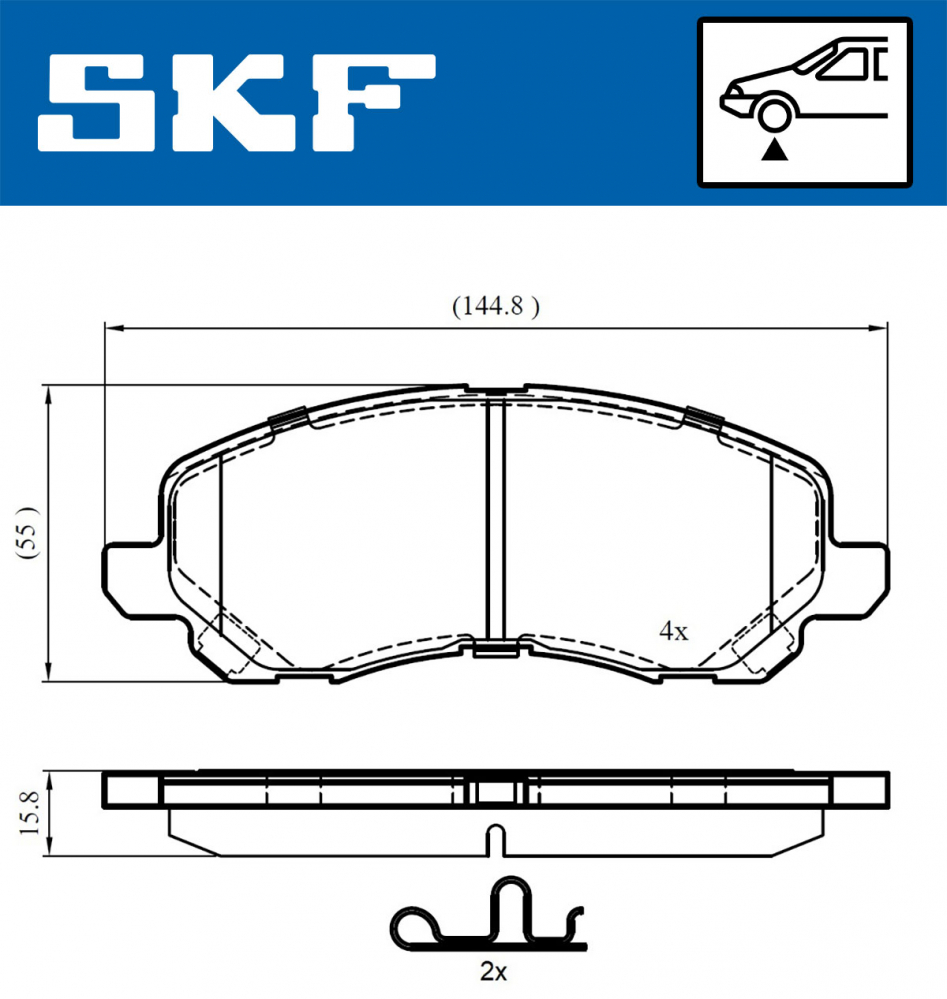 Set placute frana fata SKF VKBP80169A [1]