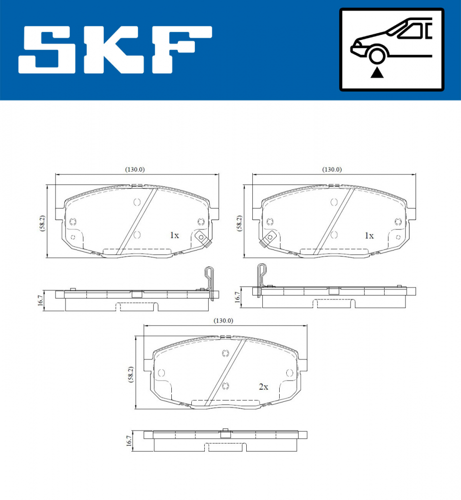 Set placute frana fata SKF VKBP80183A [3]