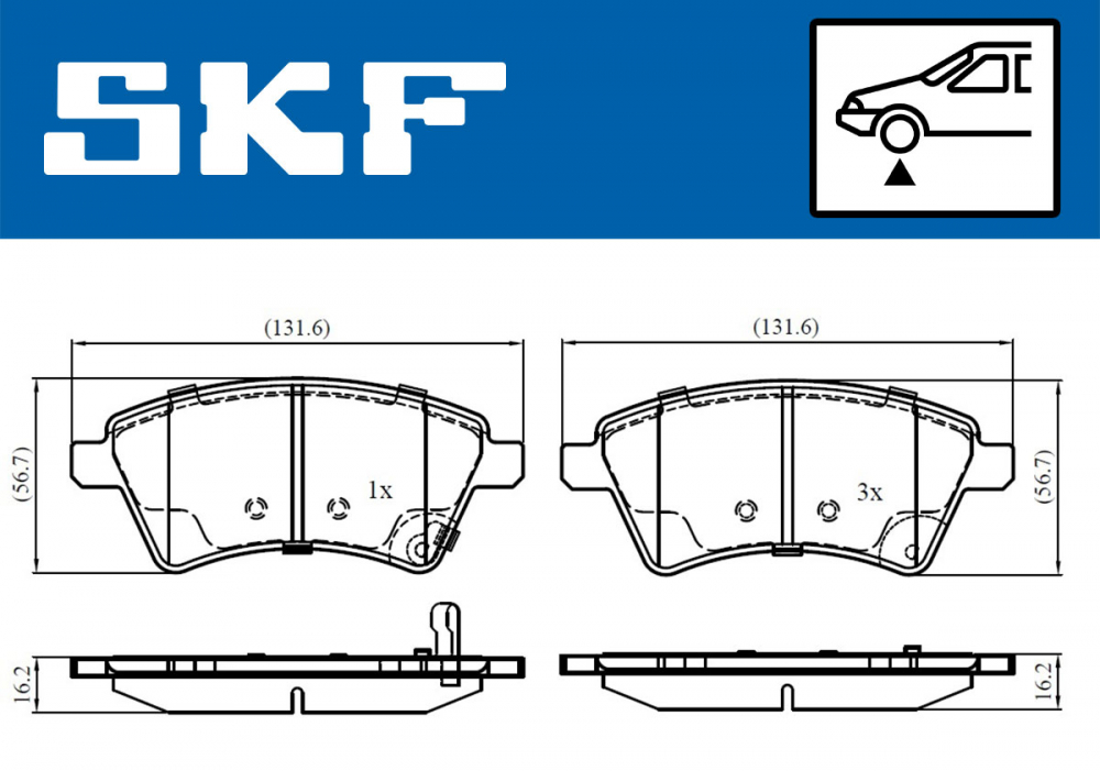 Set placute frana fata SKF VKBP80185A [2]