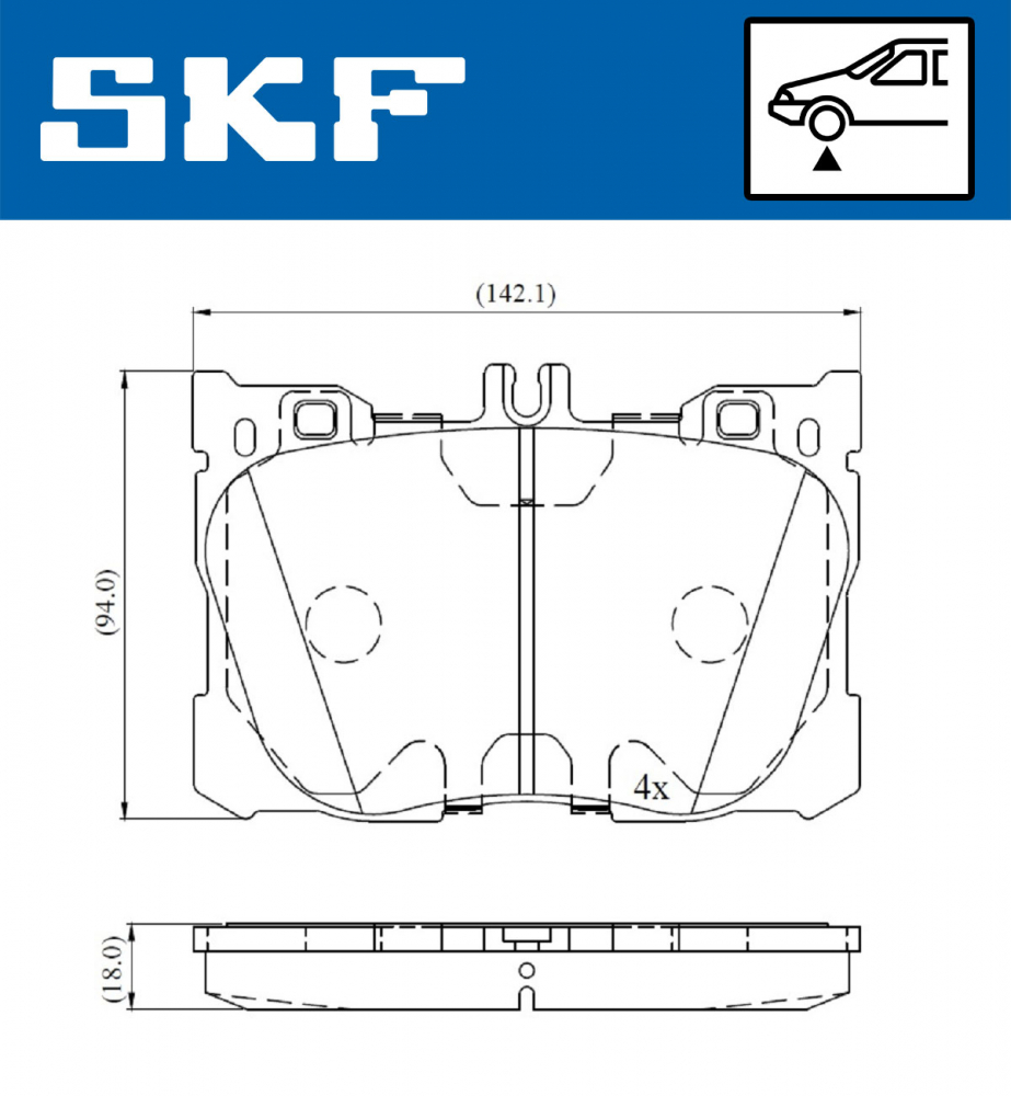 Set placute frana fata SKF VKBP80190 [1]