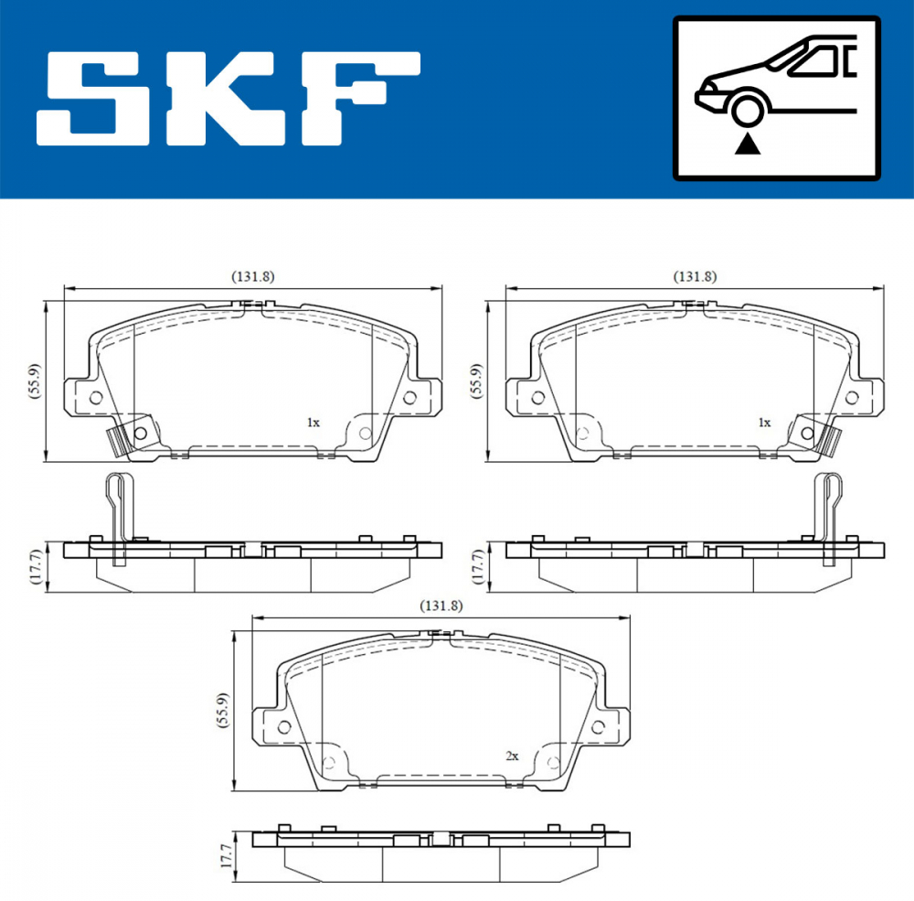 Set placute frana fata SKF VKBP80195A [3]