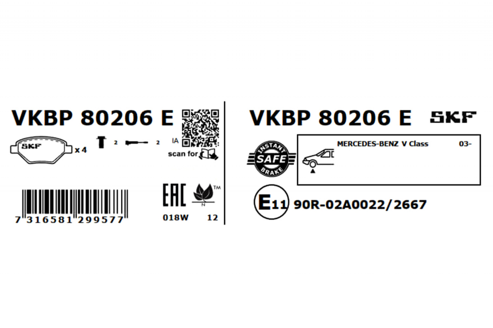 Set placute frana fata SKF VKBP80206E [3]