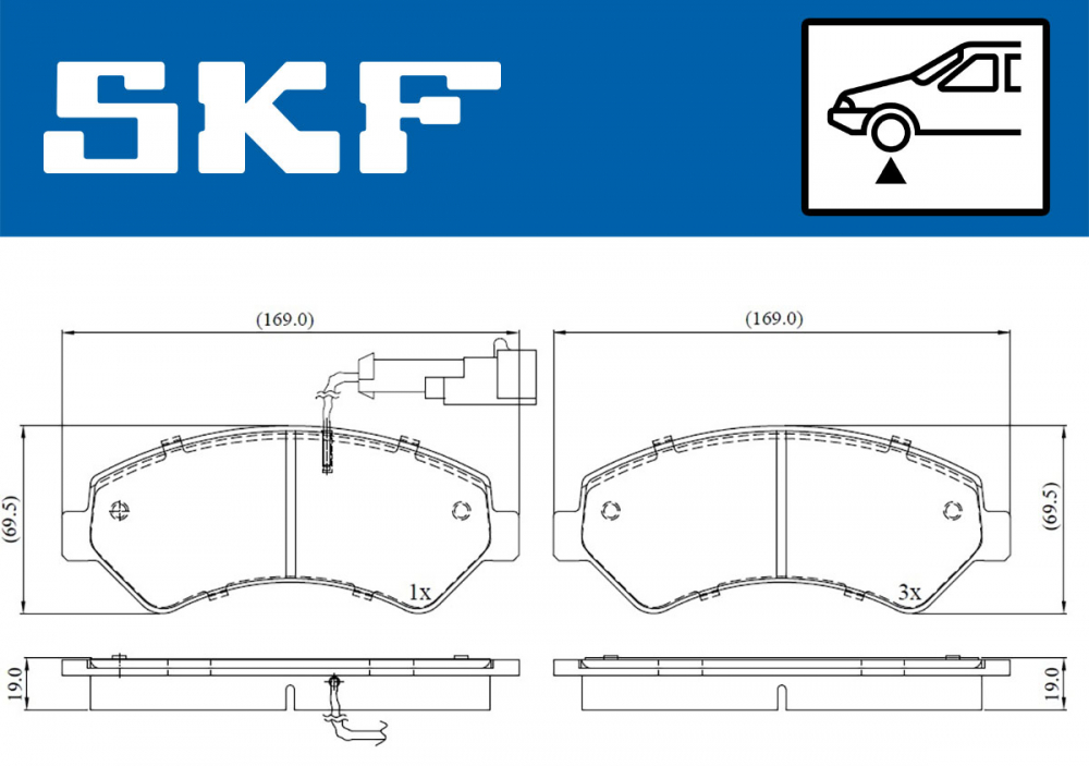 Set placute frana fata SKF VKBP80210E [3]