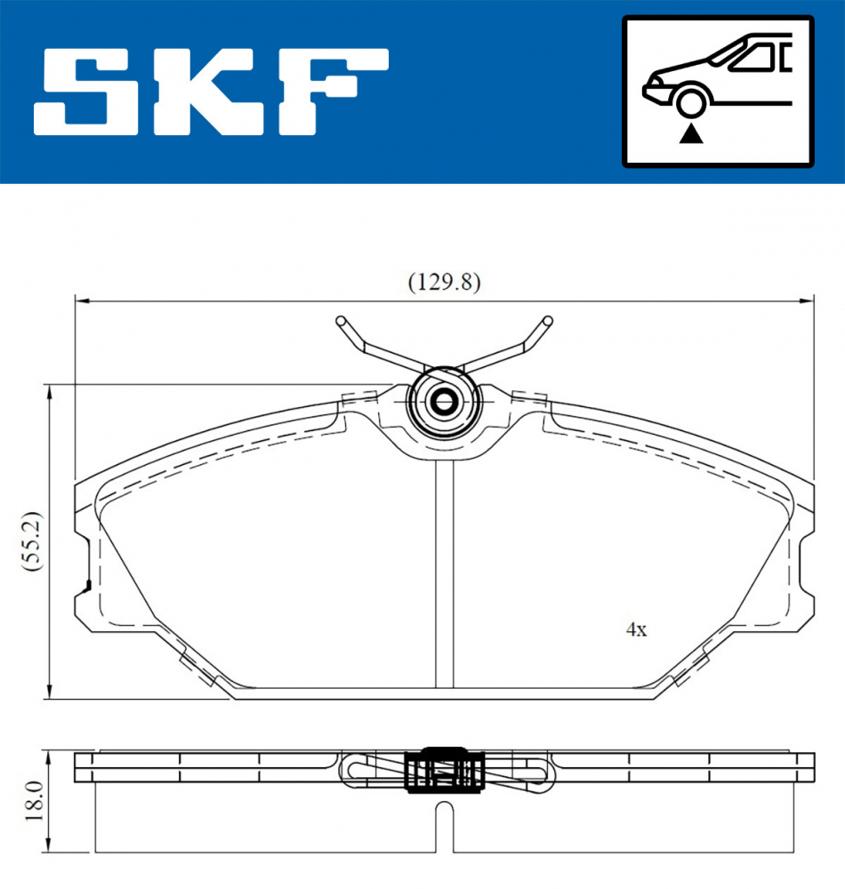 Set placute frana fata SKF VKBP80211 [6]