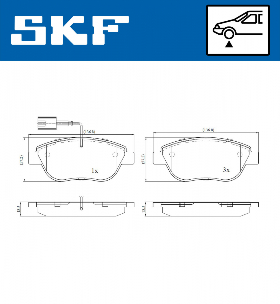 Set placute frana fata SKF VKBP80217E [3]