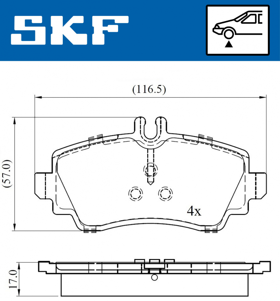 Set placute frana fata SKF VKBP80220 [3]