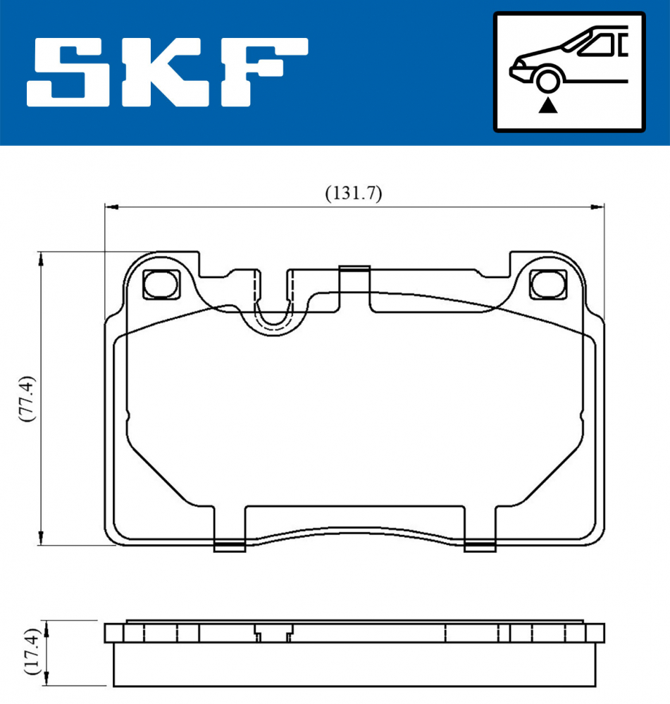 Set placute frana fata SKF VKBP80225 [3]