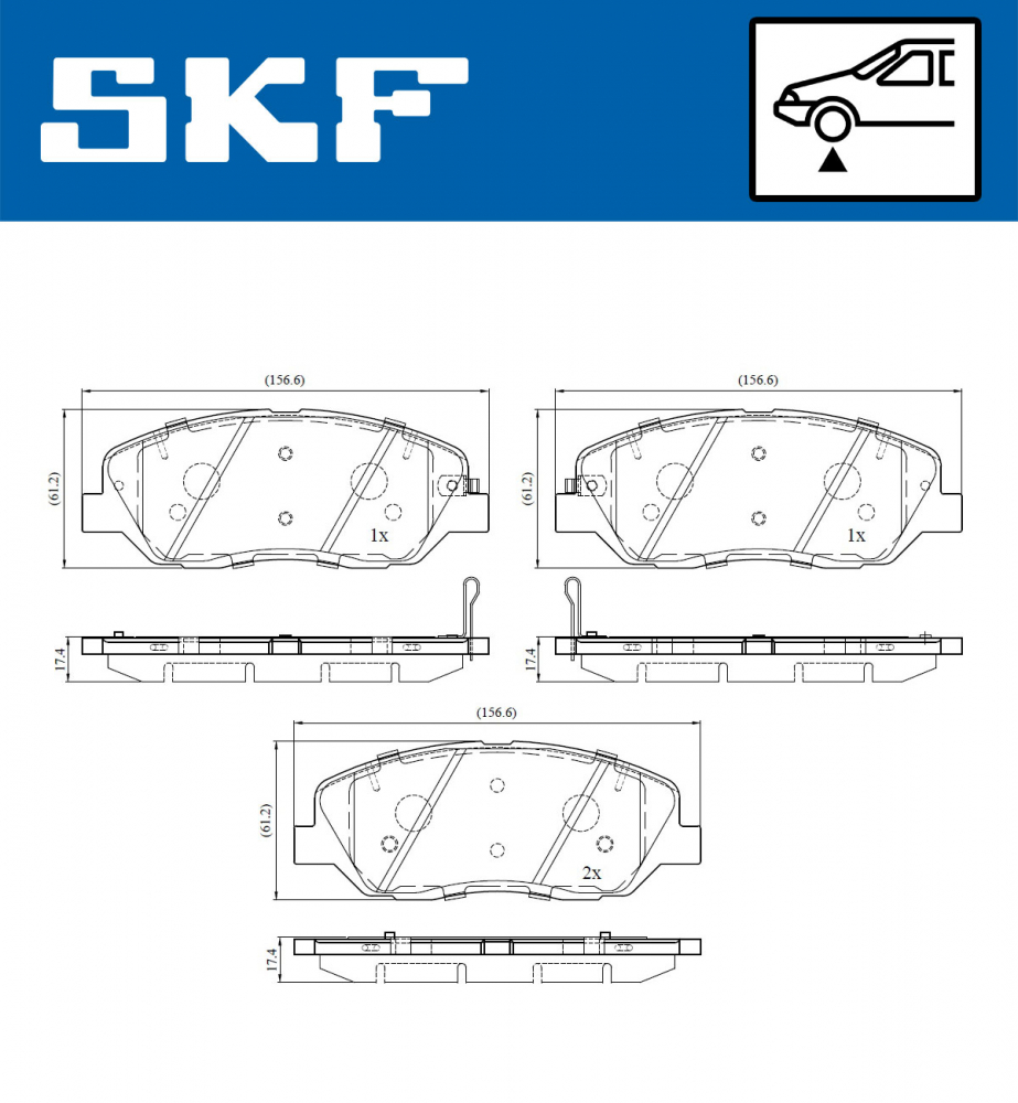 Set placute frana fata SKF VKBP80231A [6]