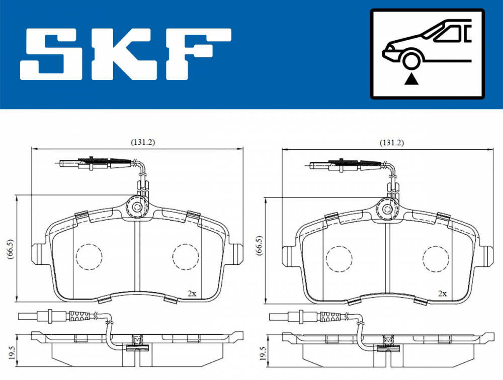 Set placute frana fata SKF VKBP80232E [3]